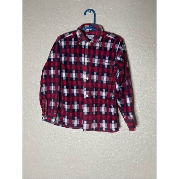 Vintage 1960’s Dixie Lad flannel button up boys top - size 7 - Picture 1 of 8